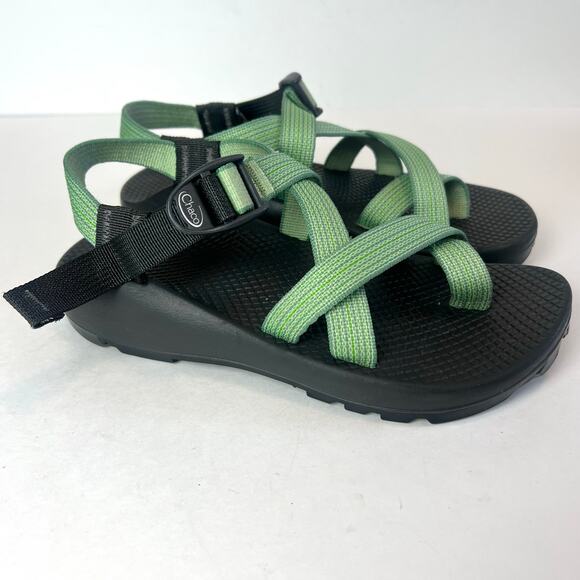 Chaco Green and Black Women's Sandals - Picture 1 of 10